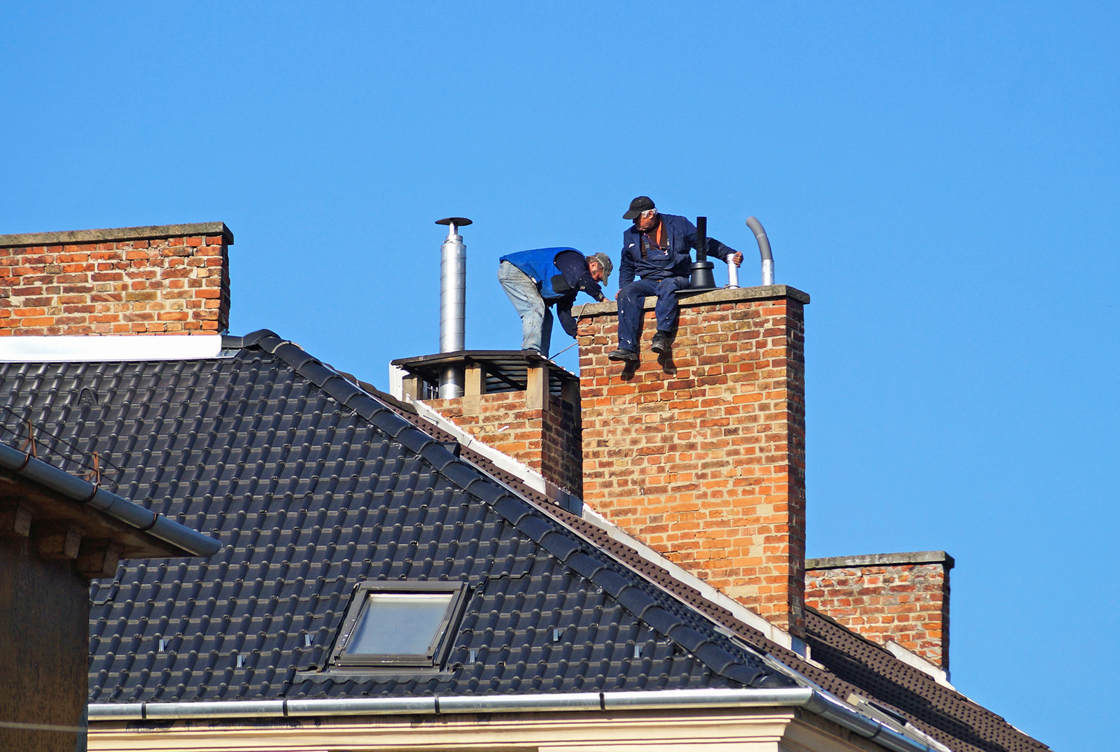 Copper Chimney Cap Installed by our professional chimney service 